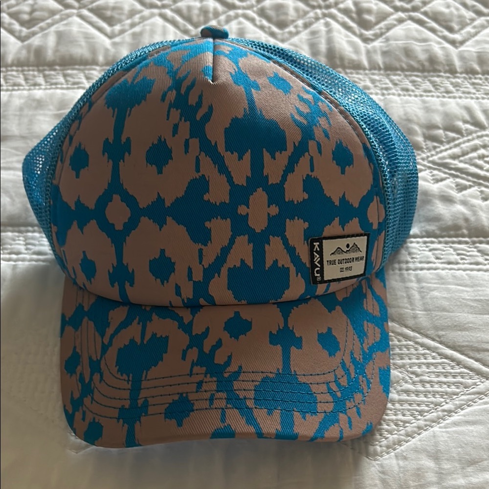 Kavu Vibrant Blue and Tan Mesh Cap